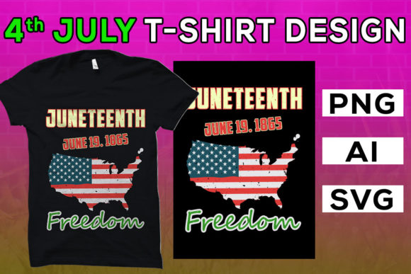4th of July, Juneteenth Graphics & T-Shirt Designs