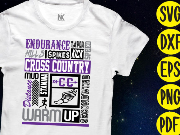 Cross Country SVG & Track Field Graphics for T-Shirt Designs