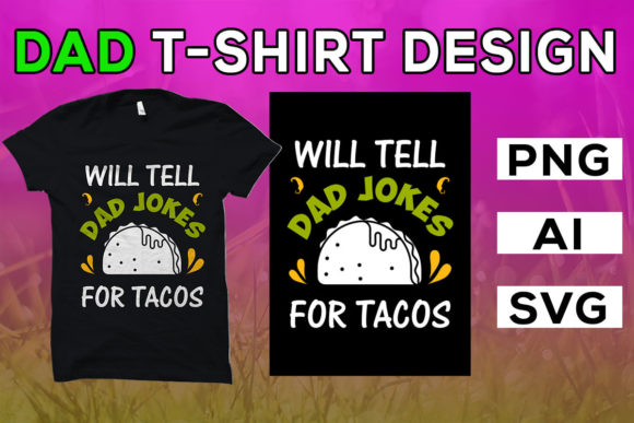Dad T-Shirt Graphics: Well Tell Dad Jokes Design
