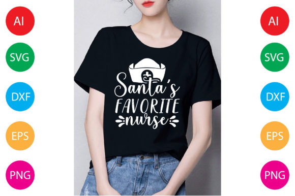 Santa’s Davorite Nurse Graphics & T-Shirt Designs
